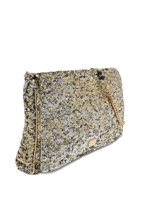 Dolce & Gabbana Pre-Owned Miss Charles sequinned flap shoulder bag - Gold