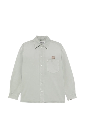 Miu Miu chest-pocket overshirt - Green