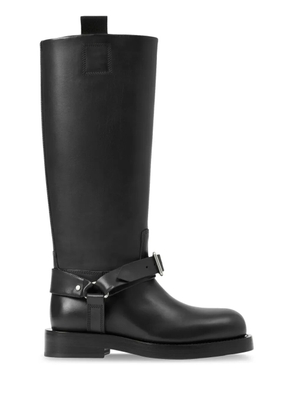 Burberry Saddle knee-high leather boots - Black