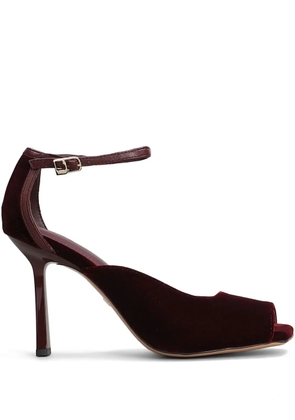 Lola Cruz 90mm ankle-strap peep-toe sandals - Red