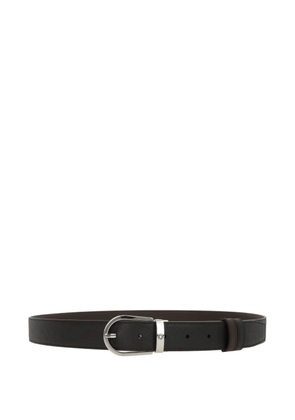 Montblanc horseshoe-pin-buckle leather belt - Black