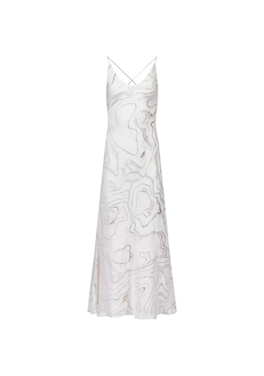 Mia Peculiar V-neck maxi dress - White