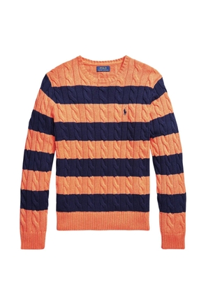 Polo Ralph Lauren striped cable-knit sweater - Orange