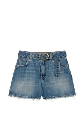 TWINSET belt-fastening shorts - Blue