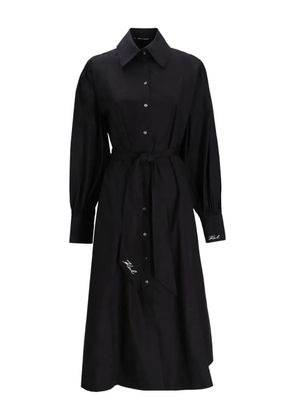 Karl Lagerfeld logo-embellished midi dress - Black