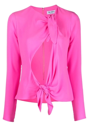 The Attico Zelda tie-front blouse - Pink