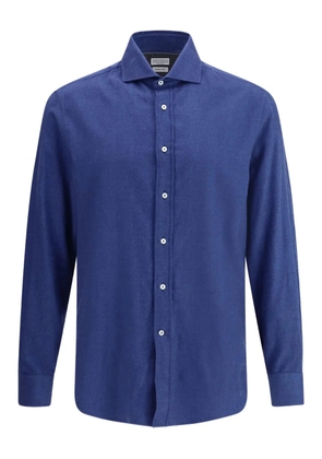 Brunello Cucinelli button-cuff long-sleeve shirt - Blue