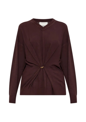 ISABEL MARANT Chiraz ring-detail V-neck sweater - Red