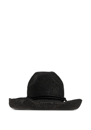 Emporio Armani natural cord sun hat - Black
