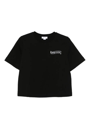 Alexander McQueen logo-embroidered short-sleeve T-shirt - Black