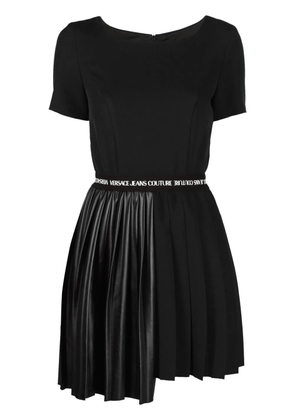 Versace Jeans Couture pleated asymmetric T-shirt dress - Black