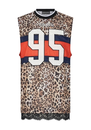 DSQUARED2 lace-trim sleeveless trunk - Brown