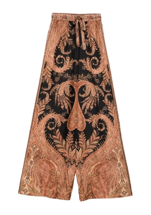 ZIMMERMANN paisley-print drawstring trousers - Black