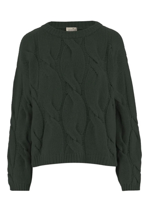 Bruno Manetti cable-knit crew-neck sweater - Green