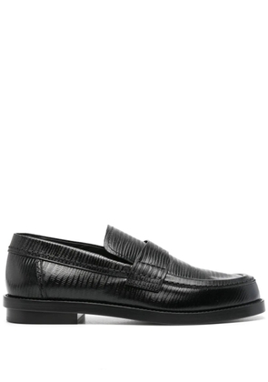 Alexander McQueen lizard-skin effect loafers - Black