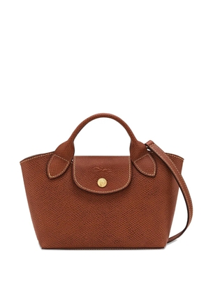 Longchamp Épure textured leather mini bag - Brown
