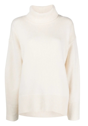 arch4 roll-neck cashmere jumper - White