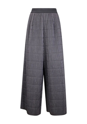 Maria Calderara quilted-pattern trousers - Black
