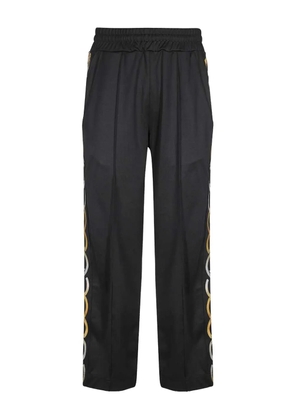 GCDS chain-print elasticated-waistband track pants - Black