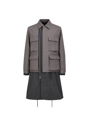 sacai double-layer pocket coat - Neutrals