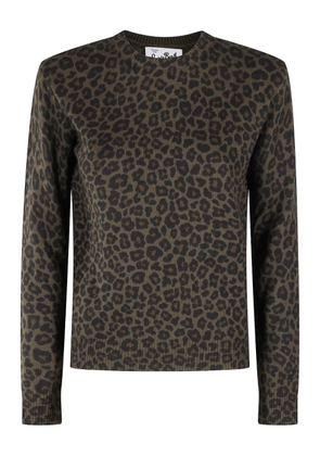 MC2 Saint Barth leopard-print crew-neck sweater - Brown