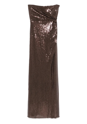 Alex Perry sequined gown - Brown