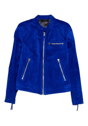 TOM FORD zip-up suede jacket - Blue