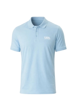 Karl Lagerfeld logo-print polo shirt - Blue