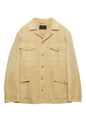Prada patch-pockets button jacket - Neutrals