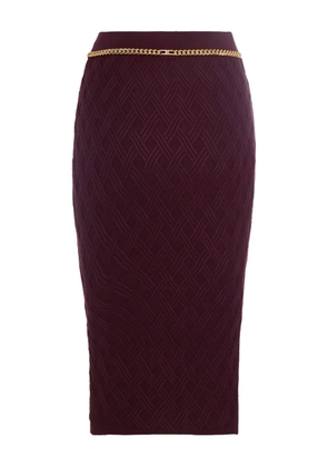 Elisabetta Franchi geometric-pattern skirt - Red