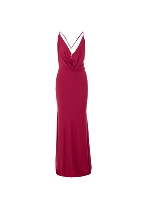 Aniye By spaghetti-straps V-neck maxi dress - Red