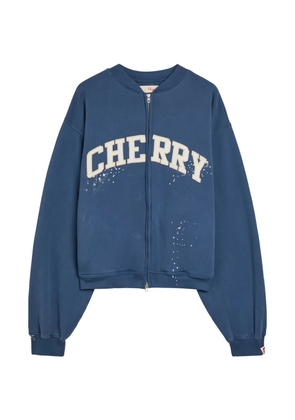Cherry LA zip-up embroidered sweatshirt - Blue