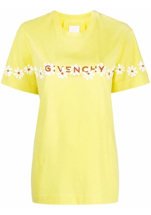 Givenchy floral logo T-shirt - Yellow