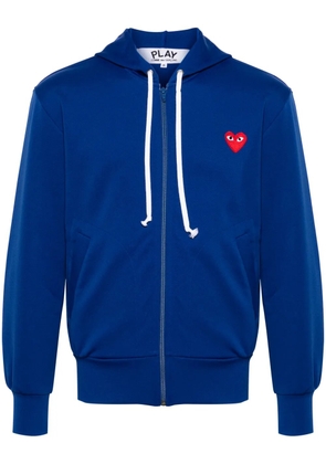 Comme Des Garçons Play heart-appliqué hoodie - Blue