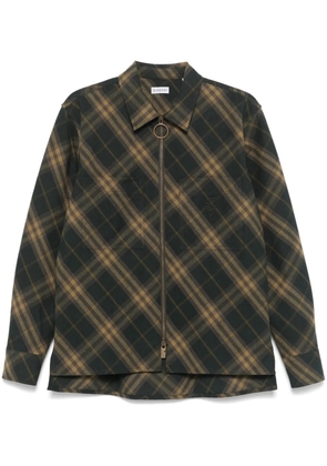Burberry checked overshirt - Grey