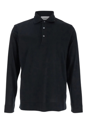 Lardini cotton-silk polo shirt - Black