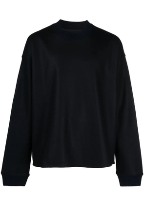 Jil Sander crew-neck felted-wool jumper - Blue