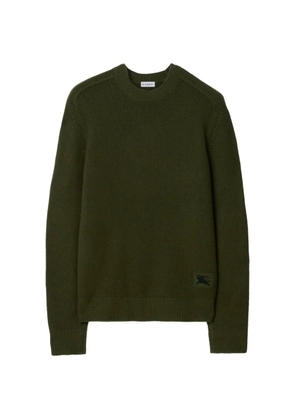 Burberry elbow-patch Equestrian Knight sweater - Green