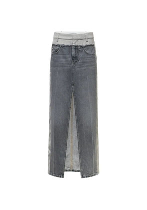 Stella McCartney Tailoring Mixed midi skirt - Grey