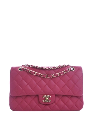 CHANEL Pre-Owned 2016-2017 Medium Classic Lambskin Double Flap shoulder bag - Pink