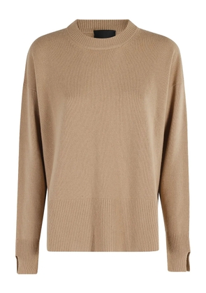 Roberto Collina ribbed-hem cashmere-silk blend sweater - Neutrals