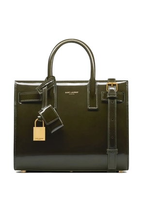 Saint Laurent mini Sac De Jour padlock-tag tote bag - Green