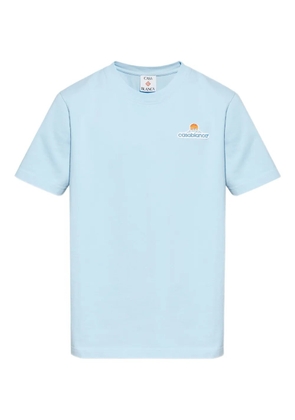 Casablanca logo-embroidered t-shirt - Blue