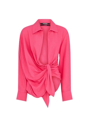 Jacquemus Bahia knot-detail shirt - Pink
