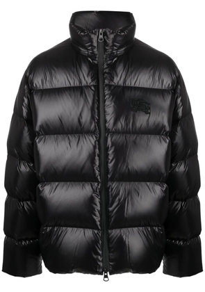 Burberry Equestrian Knight-patch padded jacket - Black