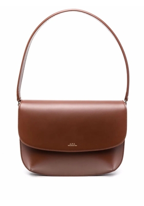 A.P.C. Sarah leather shoulder bag - Brown
