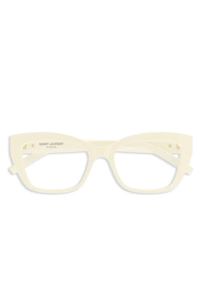 Saint Laurent Eyewear logo-plaque glasses - Neutrals