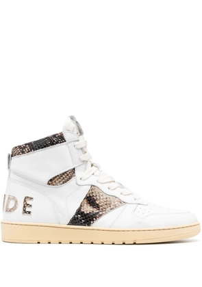 RHUDE panelled high-top sneakers - White