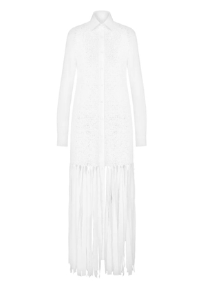 Moschino fringed maxi dress - White