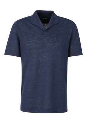 Zegna linen polo shirt - Blue